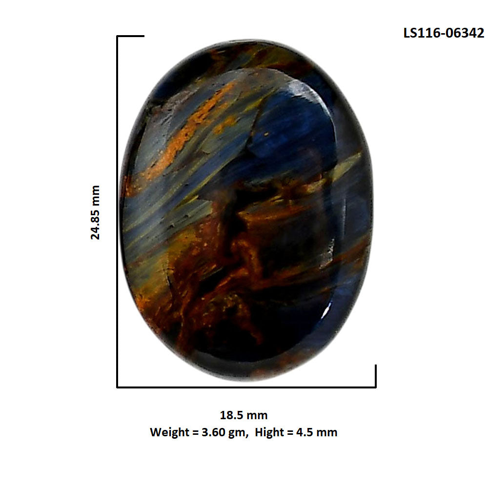 Pietersite 18.5x24.85x4.5 mm Oval Shape Polished Gemstone LS116-06342