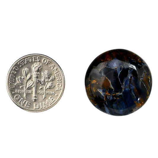 Pietersite 20.3x20.3x5.5 mm Round Shape Polished Gemstone LS116-06344
