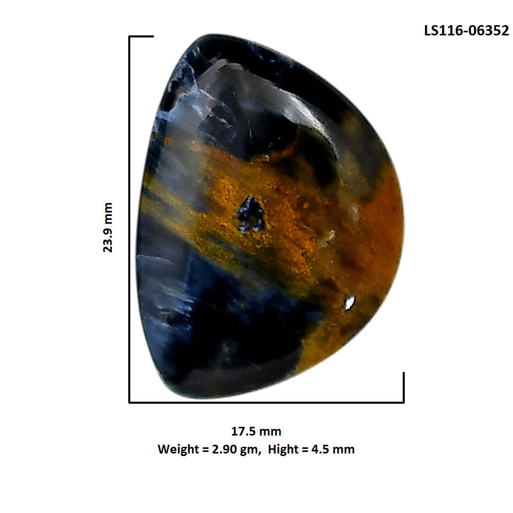 Pietersite 17.5x23.9x4.5 mm Fancy Shape Polished Gemstone LS116-06352