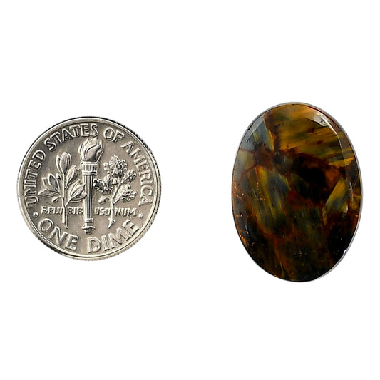 Pietersite 16.2x22.3x3 mm Oval Shape Polished Gemstone LS116-06353
