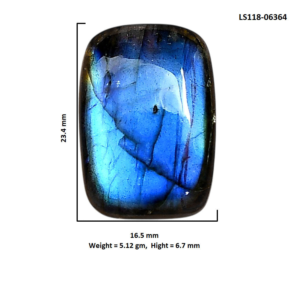 Blue Labradorite 16.5x23.4x6.7 mm Cushion Shape Polished Gemstone LS118-06364