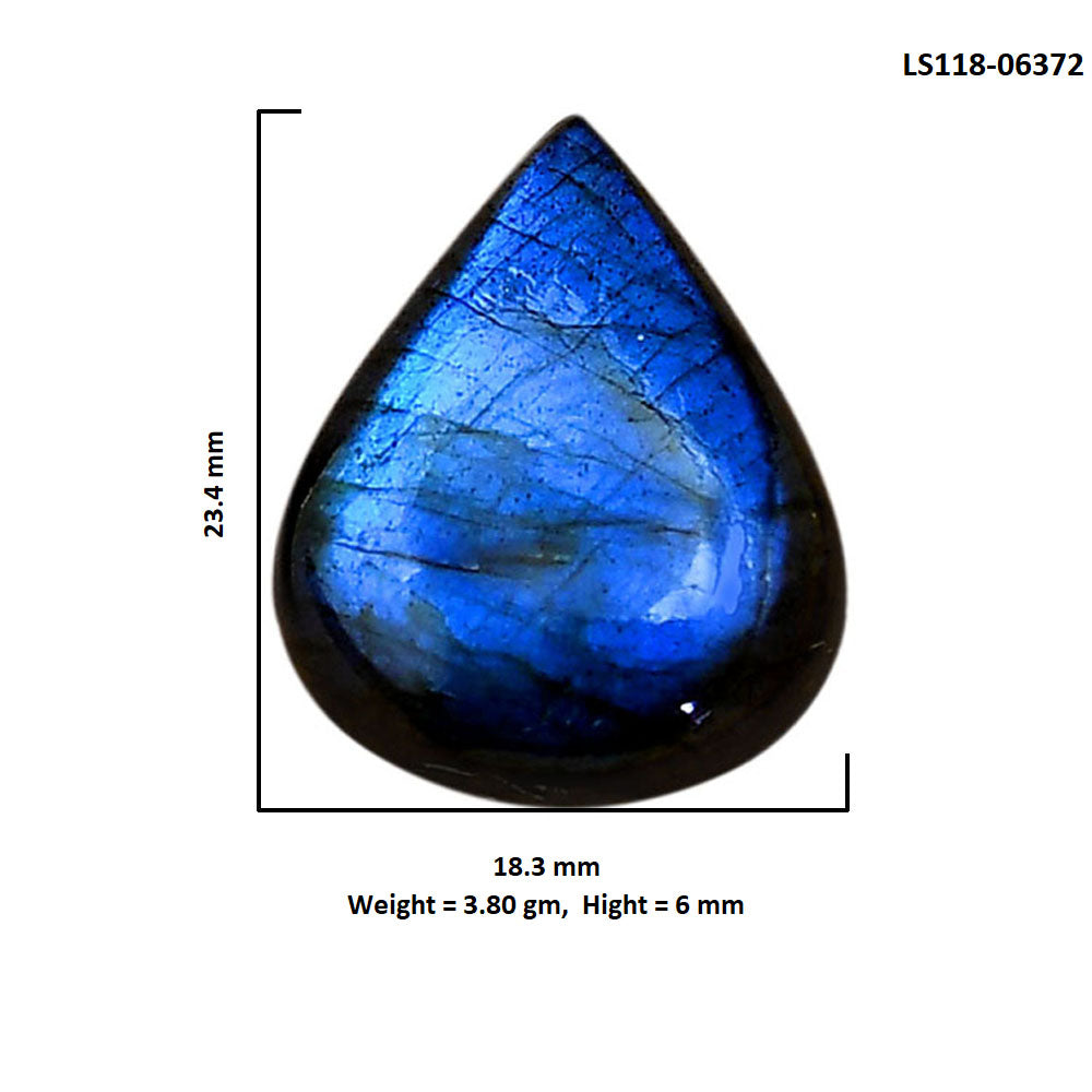 Blue Labradorite 18.3x23.4x6 mm Pear Shape Polished Gemstone LS118-06372