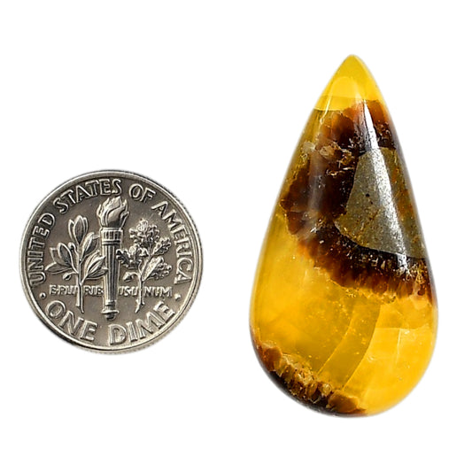 Septarian Dragon Stone 18.3x35x6 mm Pear Shape Polished Gemstone LS119-06378