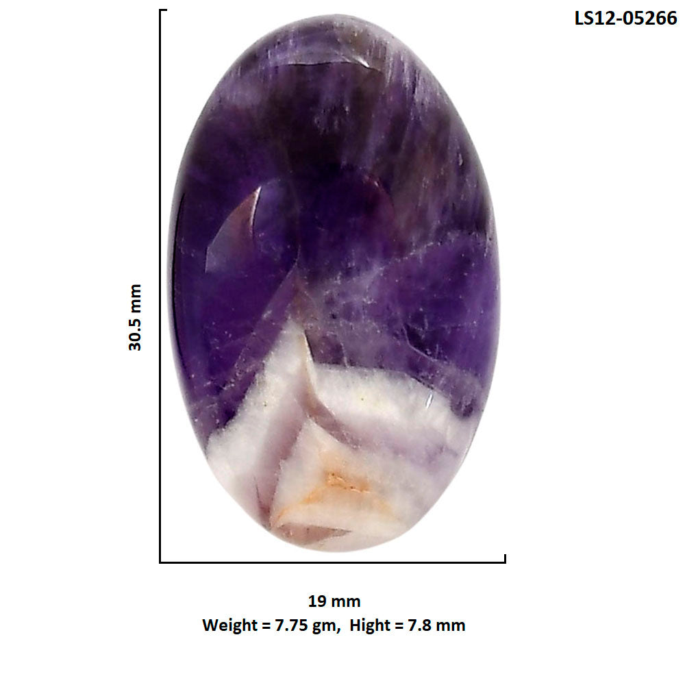 Chevron Amethyst 19x30.5x7.8 mm Oval Shape Polished Gemstone LS12-05266