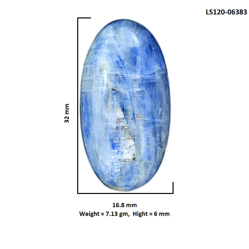 Blue Kyanite 16.8x32x6 mm Oval Shape Polished Gemstone LS120-06383