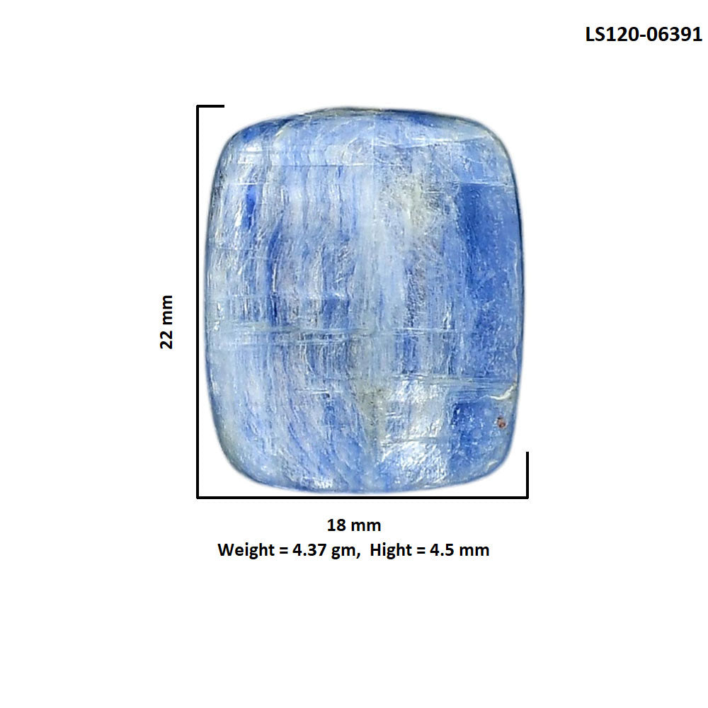 Blue Kyanite 18x22x4.5 mm Cushion Shape Polished Gemstone LS120-06391