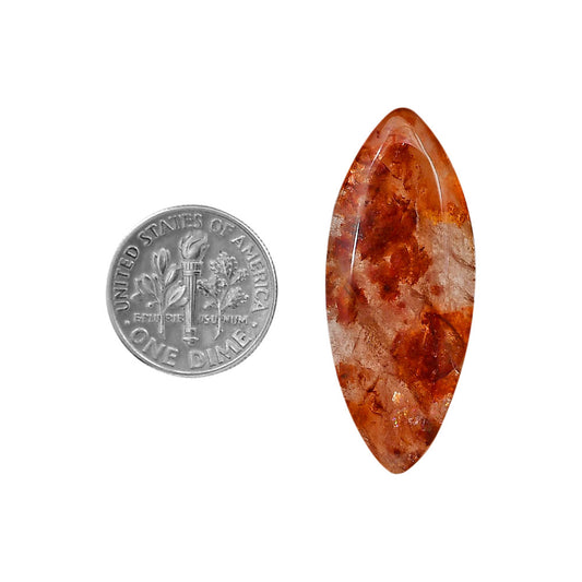 Red Fire Quartz 15.2x36.9x4.7 mm Marquise Shape Polished Gemstone LS122-06425