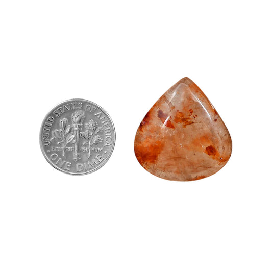 Red Fire Quartz 21.6x23.1x6 mm Heart Shape Polished Gemstone LS122-06433