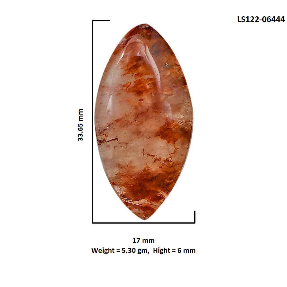 Red Fire Quartz 17x33.65x6 mm Marquise Shape Polished Gemstone LS122-06444