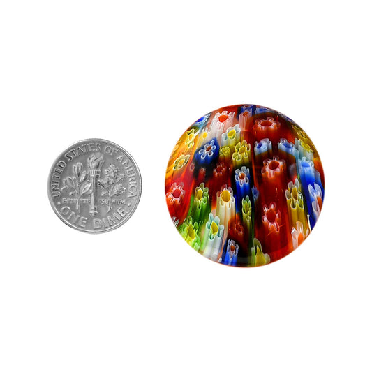 Millefiori Murano Glass 30x30x5 mm Round Shape Polished Gemstone LS124-06463