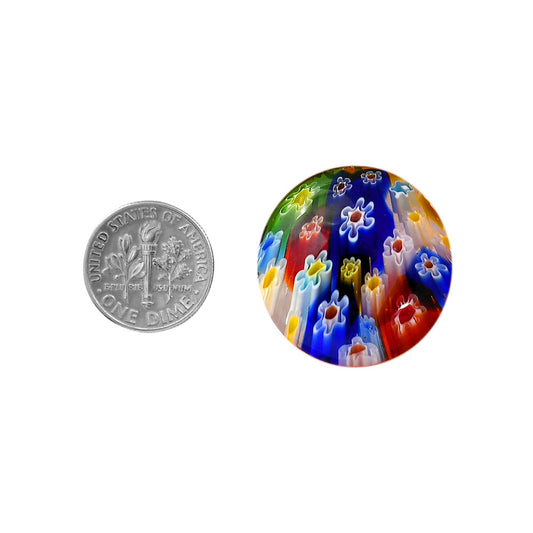 Millefiori Murano Glass 26.7x26.7x6.7 mm Round Shape Polished Gemstone LS124-06464