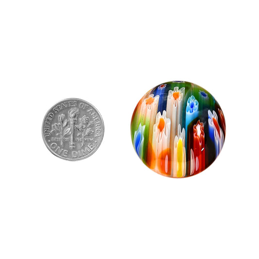 Millefiori Murano Glass 26.5x26.5x7.5 mm Round Shape Polished Gemstone LS124-06465