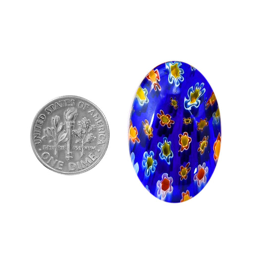 Millefiori Murano Glass 19.2x30.3x5.7 mm Oval Shape Polished Gemstone LS124-06484