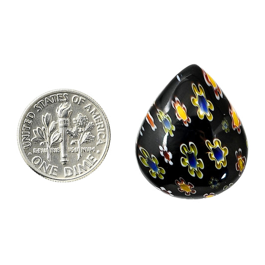 Millefiori Murano Glass 21.6x25.85x5.8 mm Heart Shape Polished Gemstone LS124-06485