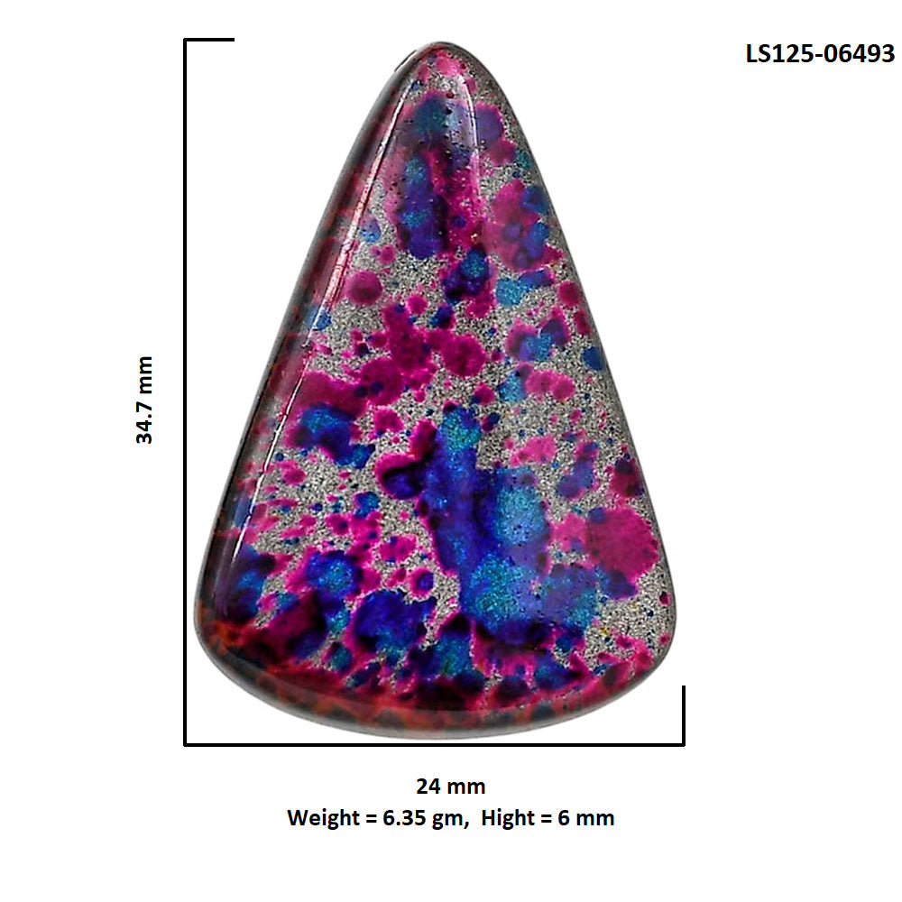 Lab Created Multi Color Labradorite 24x34.7x6 mm Fancy Shape Polished Gemstone LS125-06493