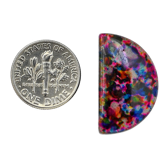 Lab Created Multi Color Labradorite 15.5x25.9x5.4 mm Fancy Shape Polished Gemstone LS125-06497