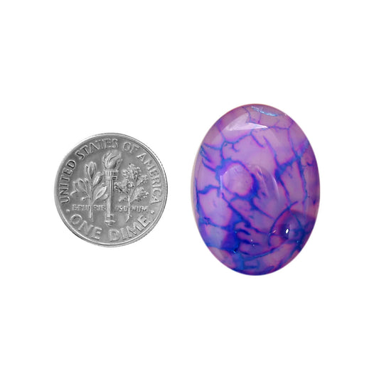 Dragon Vein Agate 18.8x25.85x7 mm Oval Shape Polished Gemstone LS126-06512