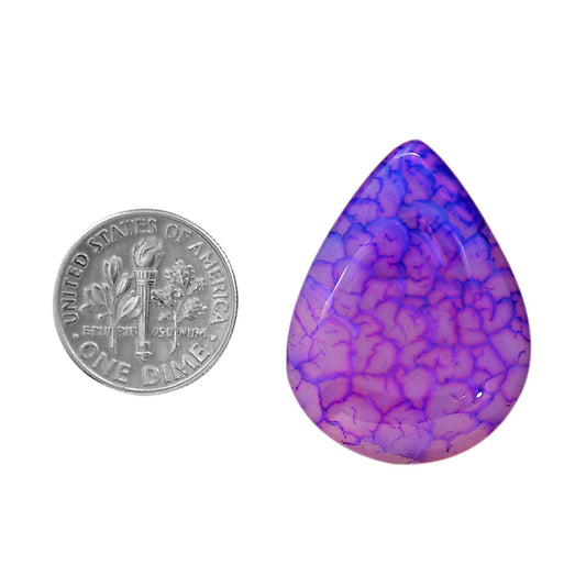Dragon Vein Agate 23x30.4x5.5 mm Pear Shape Polished Gemstone LS126-06514