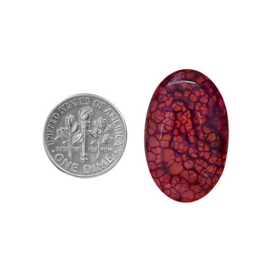 Dragon Vein Agate 16.8x27.45x7 mm Oval Shape Polished Gemstone LS126-06517
