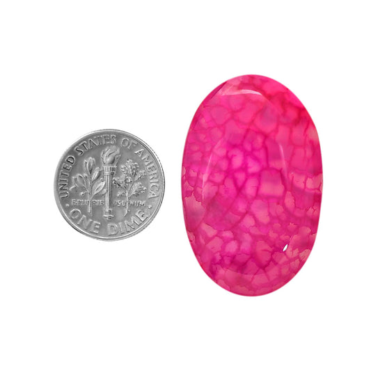 Dragon Vein Agate 21.5x34.2x6.5 mm Oval Shape Polished Gemstone LS126-06519