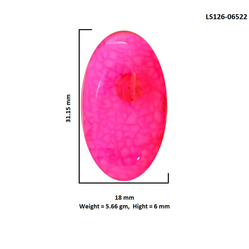 Dragon Vein Agate 18x31.15x6 mm Oval Shape Polished Gemstone LS126-06522