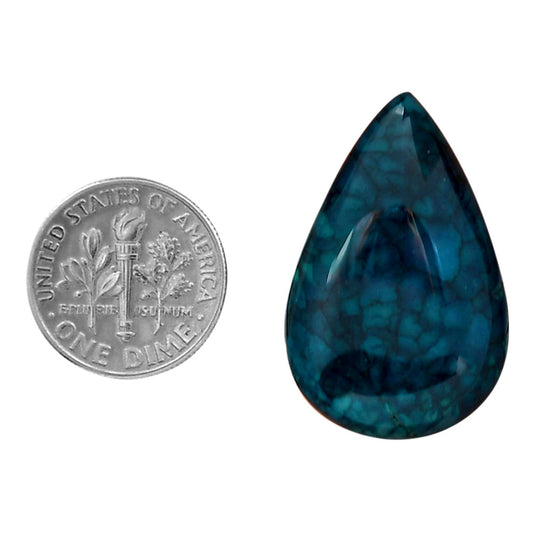 Dragon Vein Agate 19.3x30x7 mm Pear Shape Polished Gemstone LS126-06525