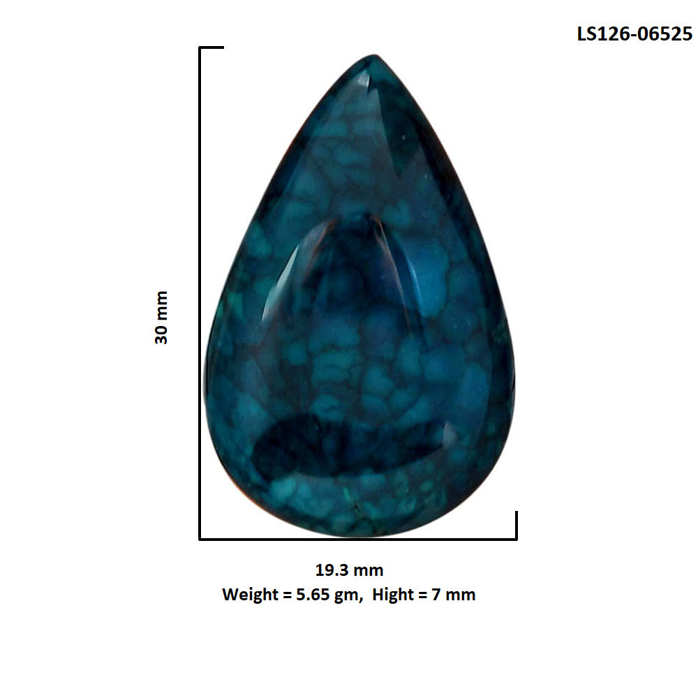 Dragon Vein Agate 19.3x30x7 mm Pear Shape Polished Gemstone LS126-06525