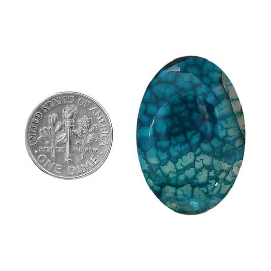 Dragon Vein Agate 21.6x31x6 mm Oval Shape Polished Gemstone LS126-06526