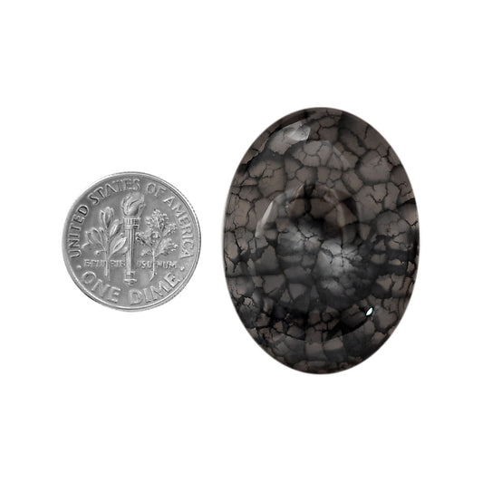 Dragon Vein Agate 24.3x33.5x8.3 mm Oval Shape Polished Gemstone LS126-06530