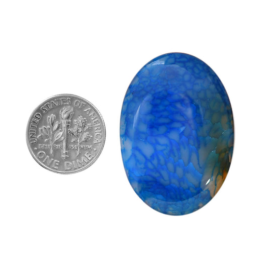 Dragon Vein Agate 25x35.65x6 mm Oval Shape Polished Gemstone LS126-06532