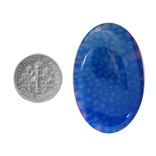 Dragon Vein Agate 25.3x40x7 mm Oval Shape Polished Gemstone LS126-06533