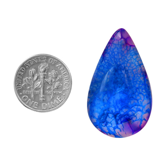 Dragon Vein Agate 20x33.7x8 mm Pear Shape Polished Gemstone LS126-06534