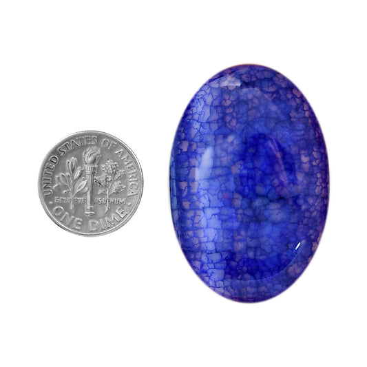 Dragon Vein Agate 25.8x38.5x7.4 mm Oval Shape Polished Gemstone LS126-06537