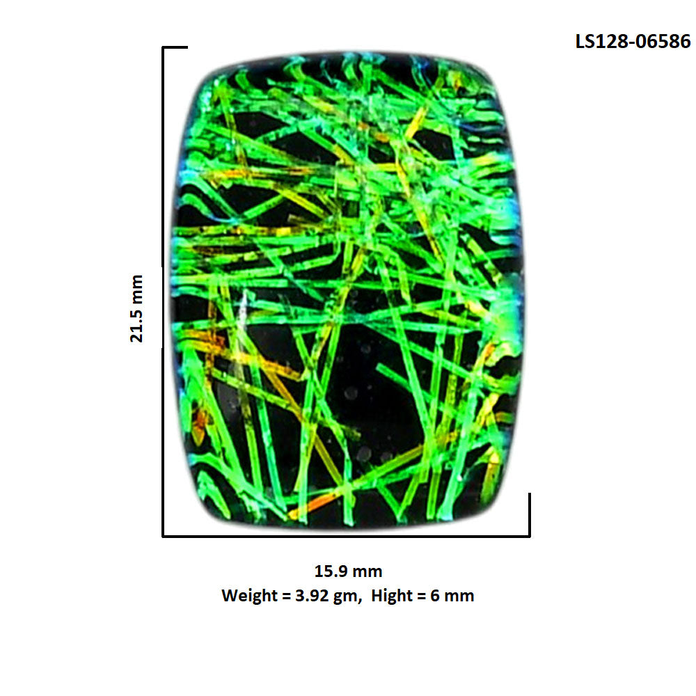 Dichroic Glass Doublet 15.9x21.5x6 mm Cushion Shape Polished Gemstone LS128-06586