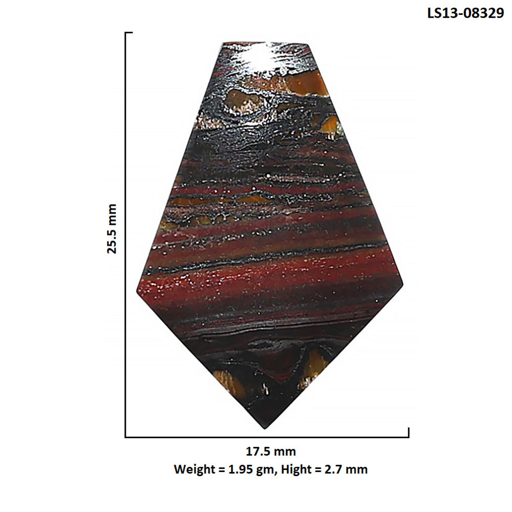 Iron Tiger Eye 17.5x25.5x2.7 mm Fancy Shape Polished Gemstone LS13-08329