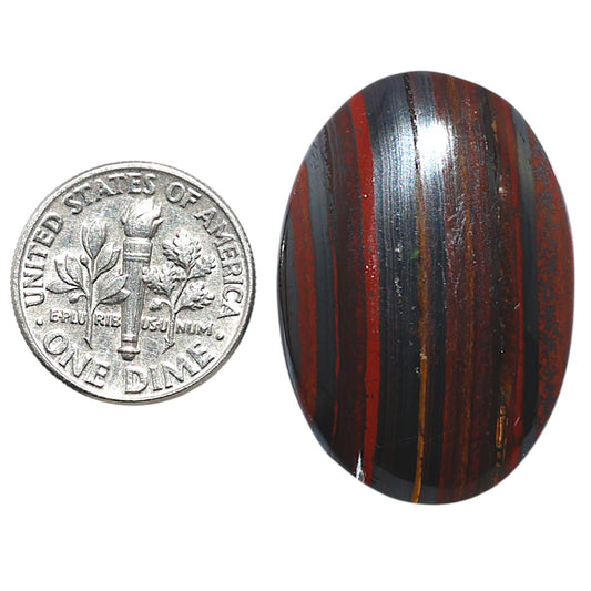 Iron Tiger Eye 21.7x32.6x6 mm Oval Shape Polished Gemstone LS13-08330