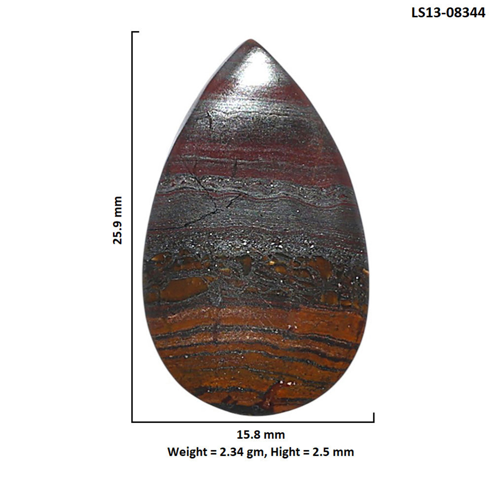Iron Tiger Eye 15.8x25.9x2.5 mm Pear Shape Polished Gemstone LS13-08344