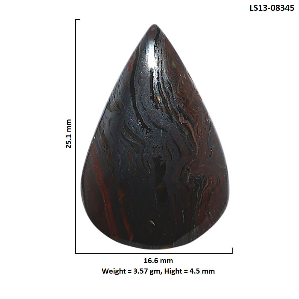 Iron Tiger Eye 16.6x25.1x4.5 mm Pear Shape Polished Gemstone LS13-08345