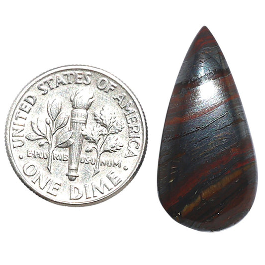Iron Tiger Eye 12.6x25.8x5 mm Pear Shape Polished Gemstone LS13-08348