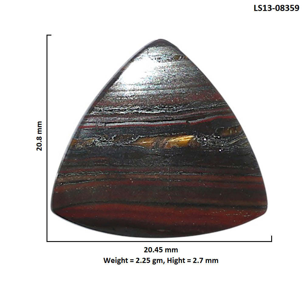 Iron Tiger Eye 20.45x20.8x2.7 mm Fancy Shape Polished Gemstone LS13-08359