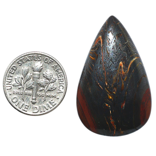 Iron Tiger Eye 20.9x33.55x4.5 mm Pear Shape Polished Gemstone LS13-08367