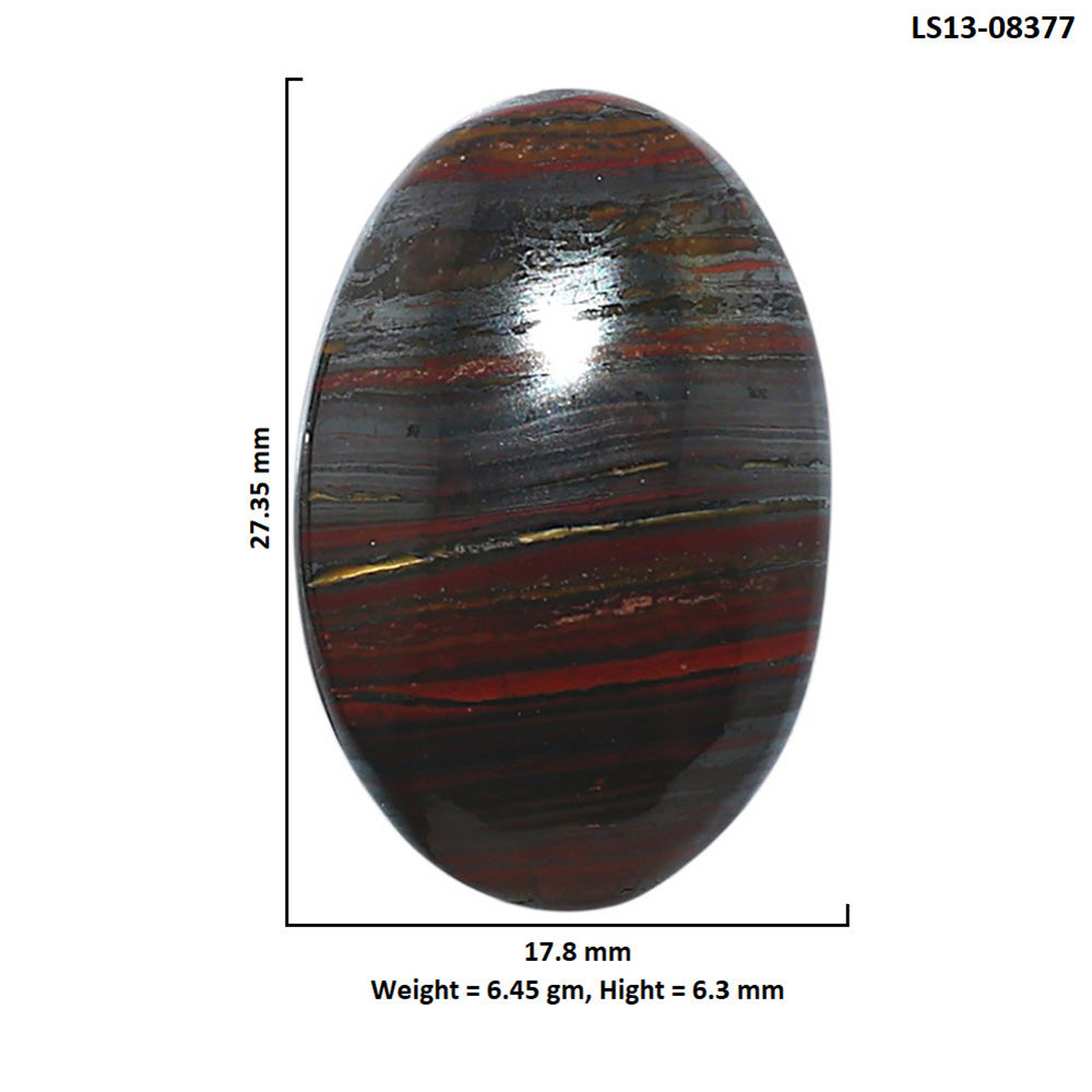 Iron Tiger Eye 17.8x27.35x6.3 mm Oval Shape Polished Gemstone LS13-08377