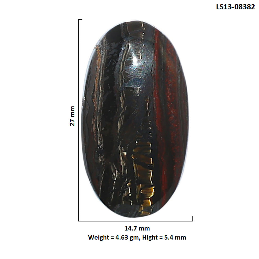 Iron Tiger Eye 14.7x27x5.4 mm Oval Shape Polished Gemstone LS13-08382