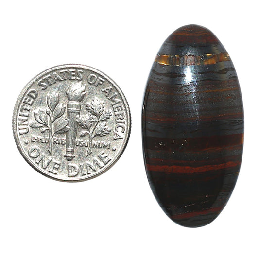 Iron Tiger Eye 15.5x30.5x6 mm Oval Shape Polished Gemstone LS13-08383