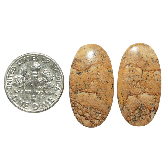 Picture Jasper Pair 13.1x24.5x3.7 mm Oval Shape Polished Gemstone LS130-07368