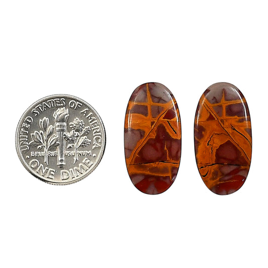 Noreena Jasper Pair 11.3x22.1x4.2 mm Oval Shape Polished Gemstone LS131-06688