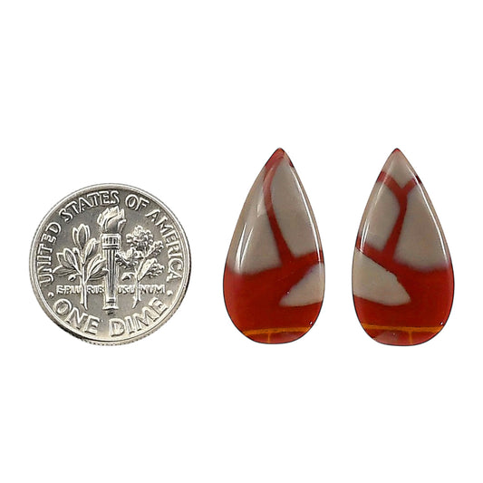 Noreena Jasper Pair 11.3x21.7x4 mm Pear Shape Polished Gemstone LS131-06696