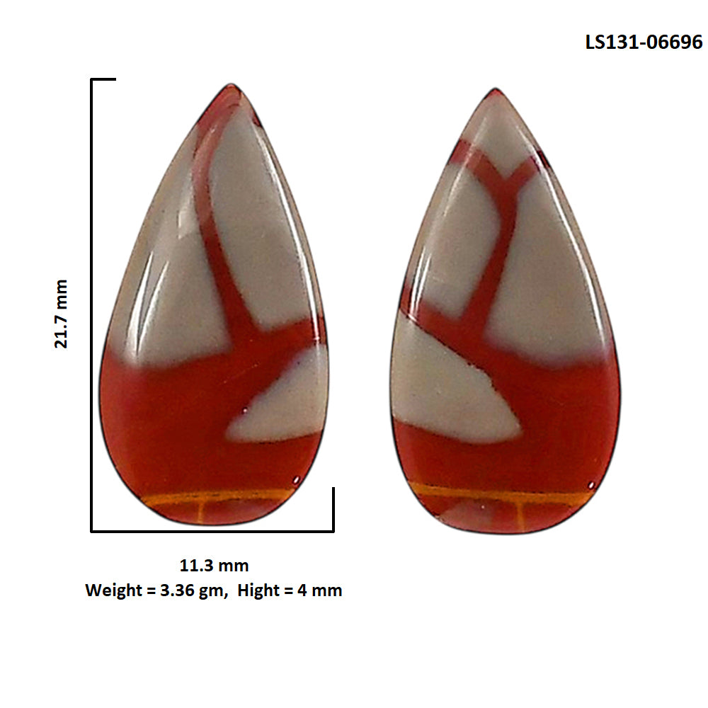 Noreena Jasper Pair 11.3x21.7x4 mm Pear Shape Polished Gemstone LS131-06696