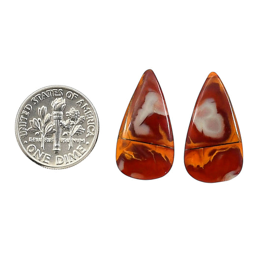 Noreena Jasper Pair 12.5x23.5x4 mm Pear Shape Polished Gemstone LS131-06699