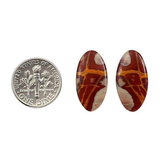 Noreena Jasper Pair 11.4x21.75x4 mm Oval Shape Polished Gemstone LS131-06706